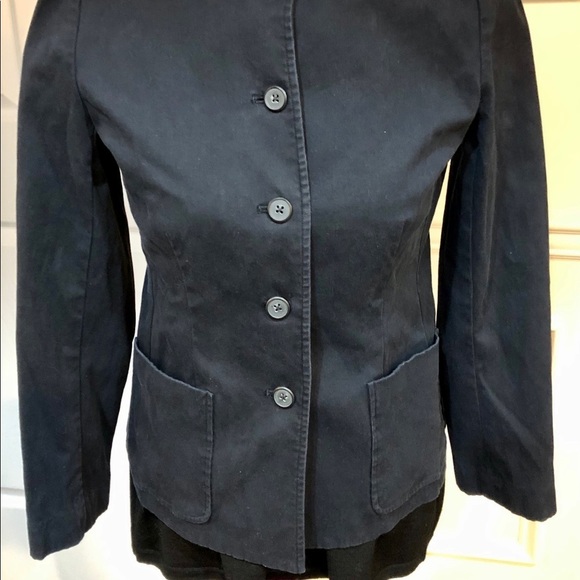 Lands' End Navy, Military style Petite Jacket, 10P - Picture 2 of 5
